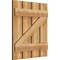 Ekena Millwork Spaced Board-n-Batten Shutters w/Z-Bar, Rough Sawn Western Red Cedar, 23W x 26H, PR RBS06Z23X026RWR - alternate 4